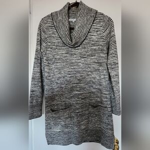 Eight Eight Eight Black and Gray Cowl Neck Sweater